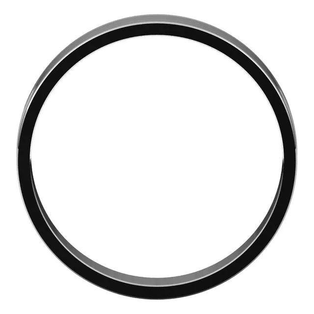 14K White Gold Flat Ultra-Light Wedding Band, 4 mm Wide