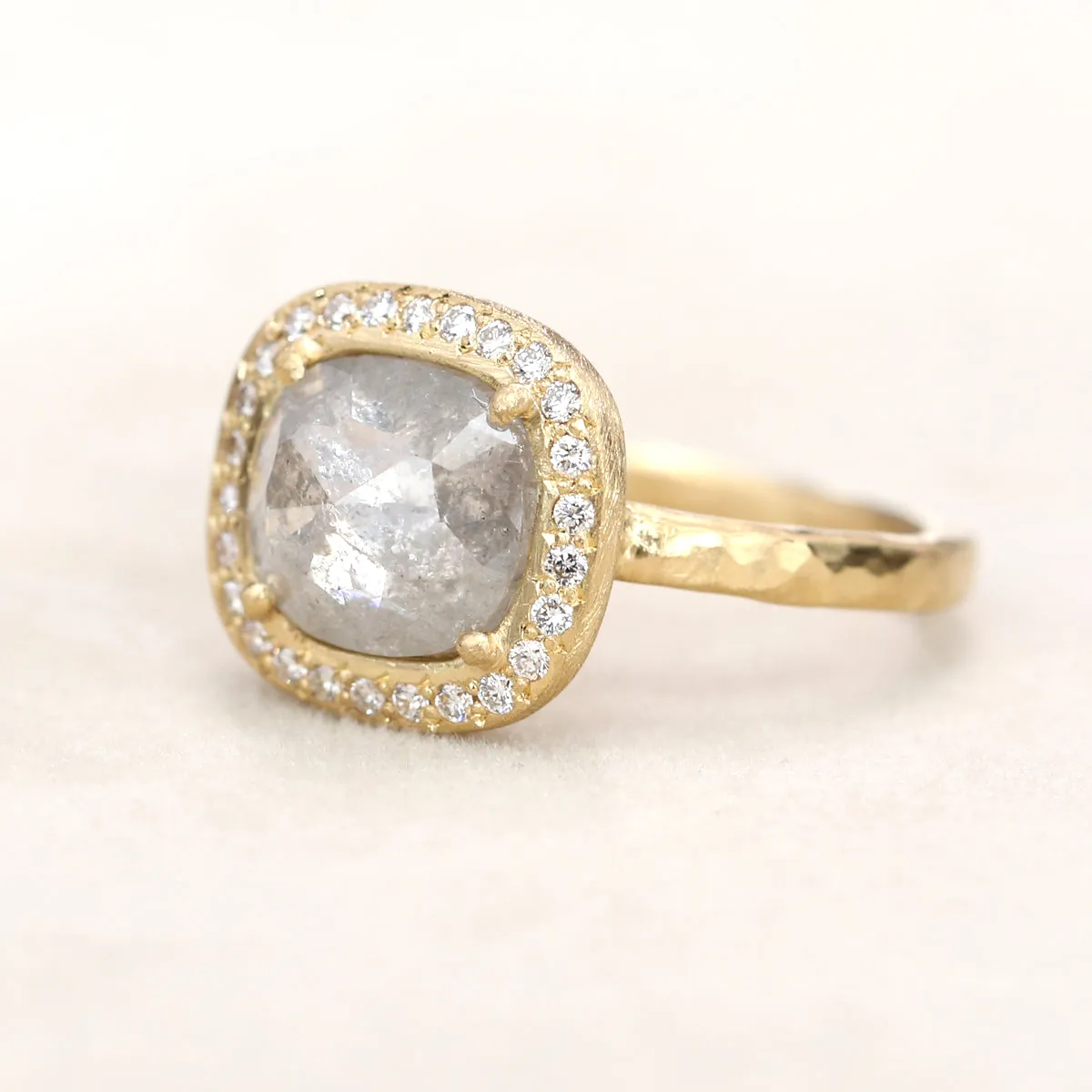 2.28ct grey diamond ring