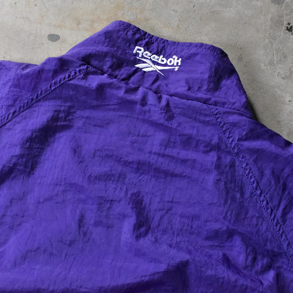 90’s Reebok ビッグロゴ！ 裏地付き ナイロン トラックジャケット 240922