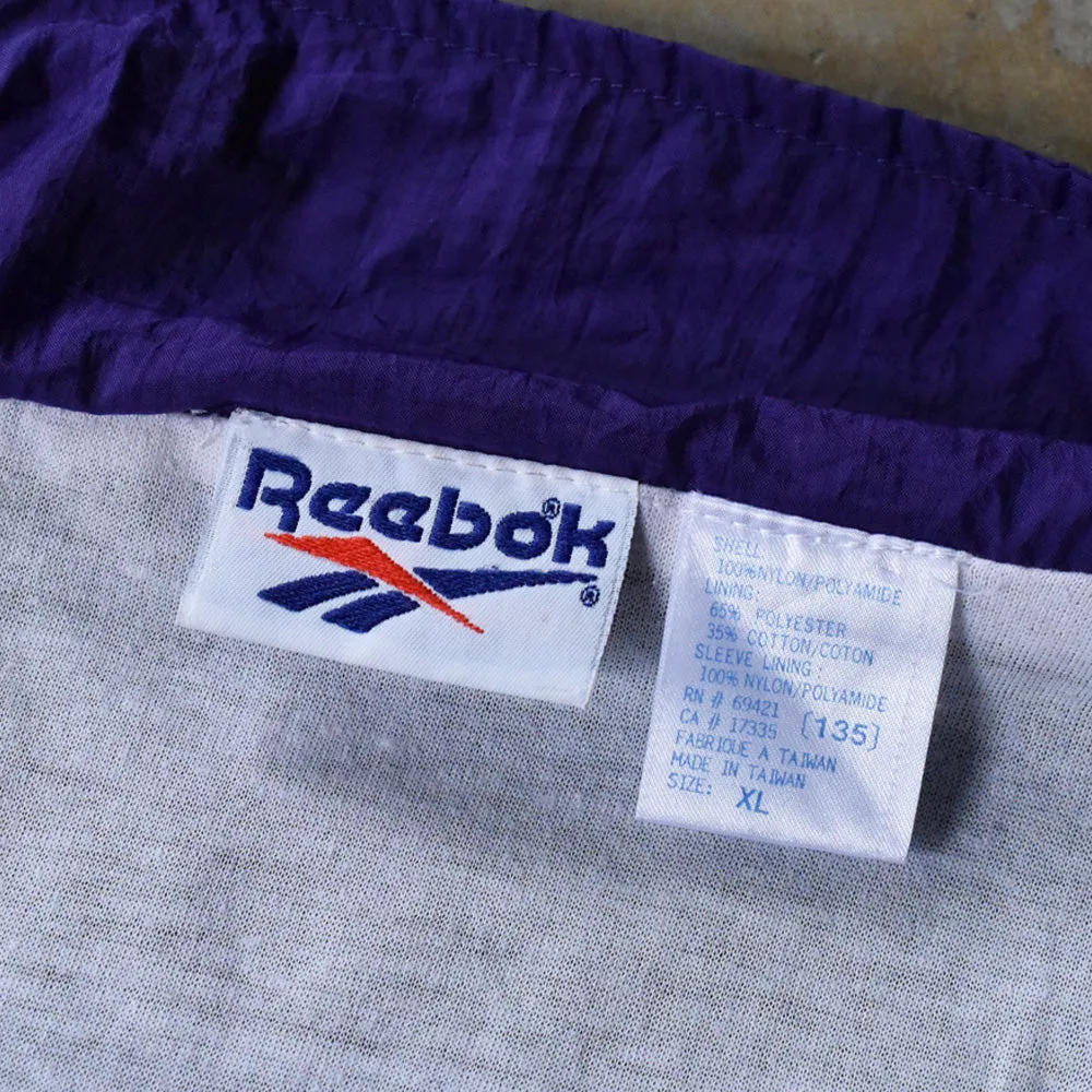 90’s Reebok ビッグロゴ！ 裏地付き ナイロン トラックジャケット 240922