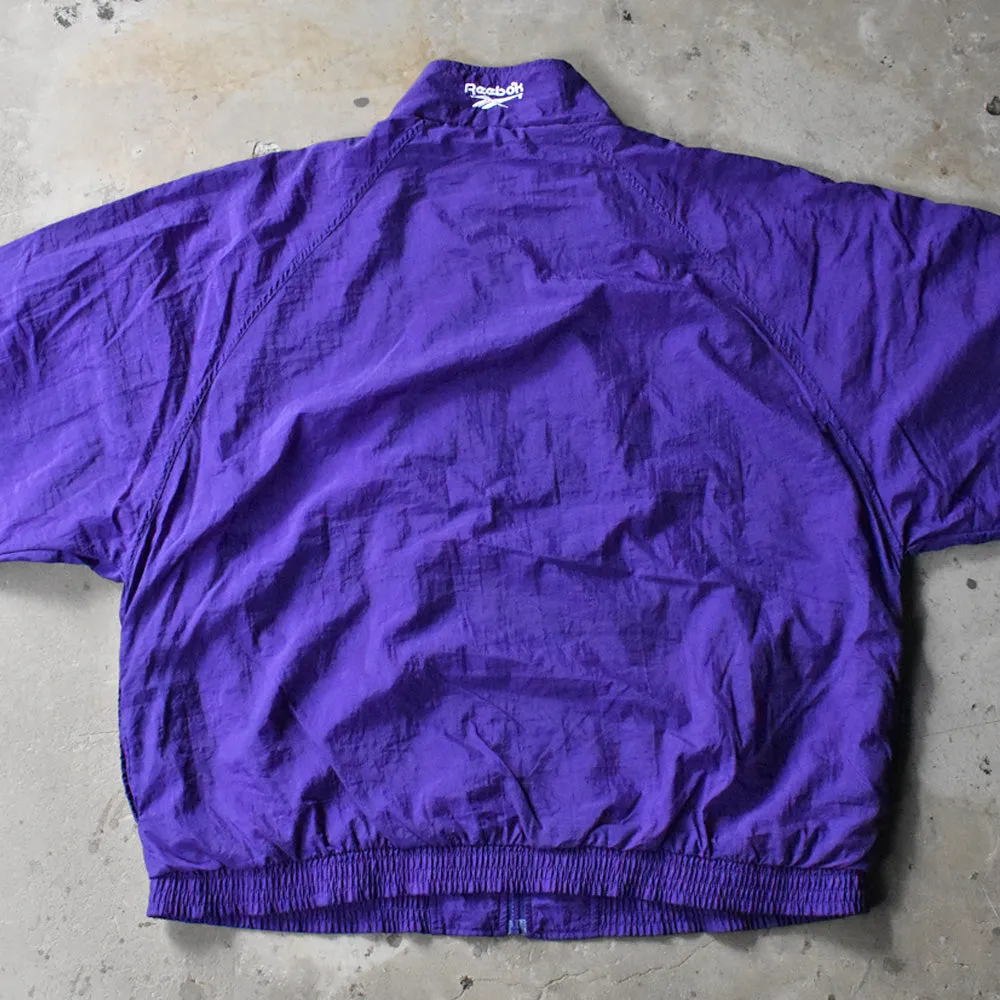 90’s Reebok ビッグロゴ！ 裏地付き ナイロン トラックジャケット 240922