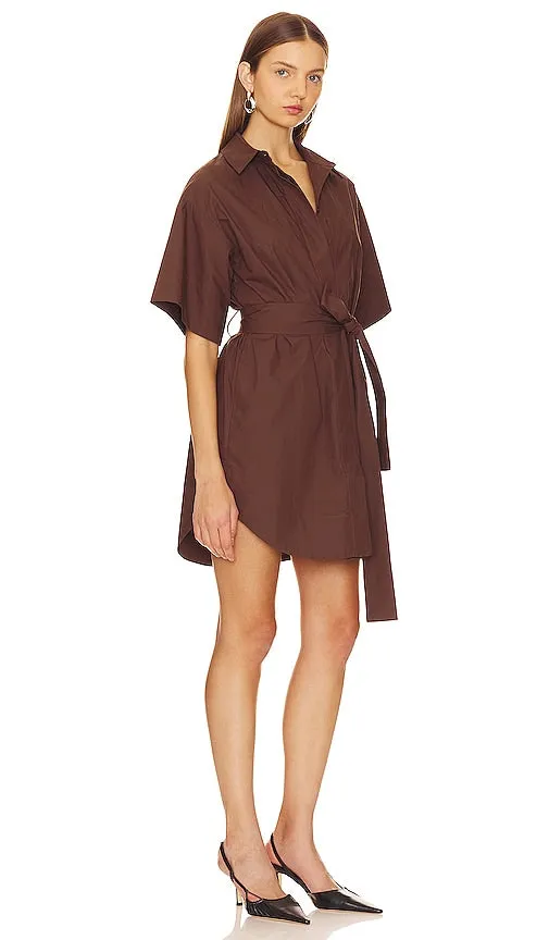 AEXAE Kimono Mini Dress in Brown