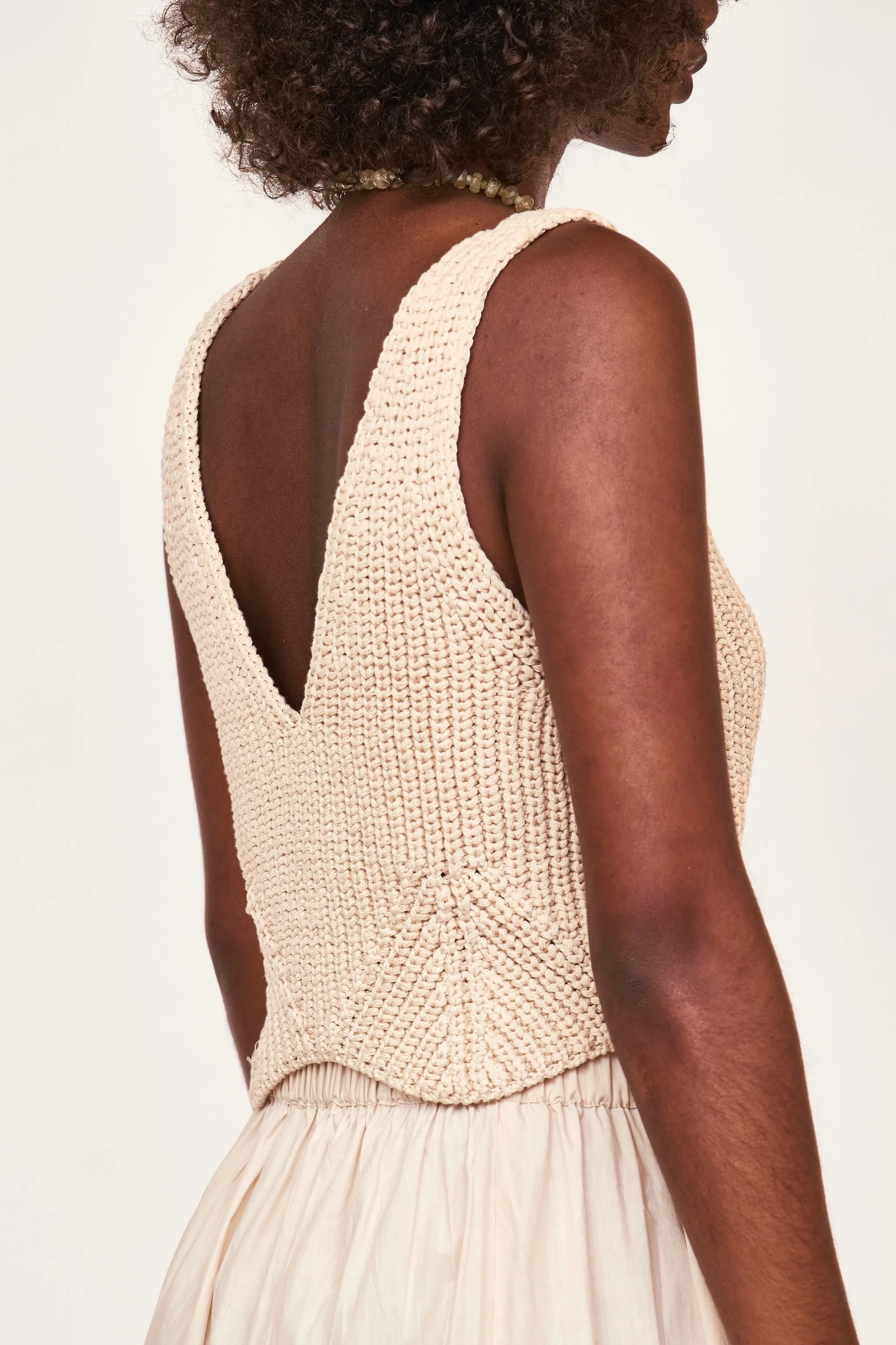 Arles Knit Tank in Shell