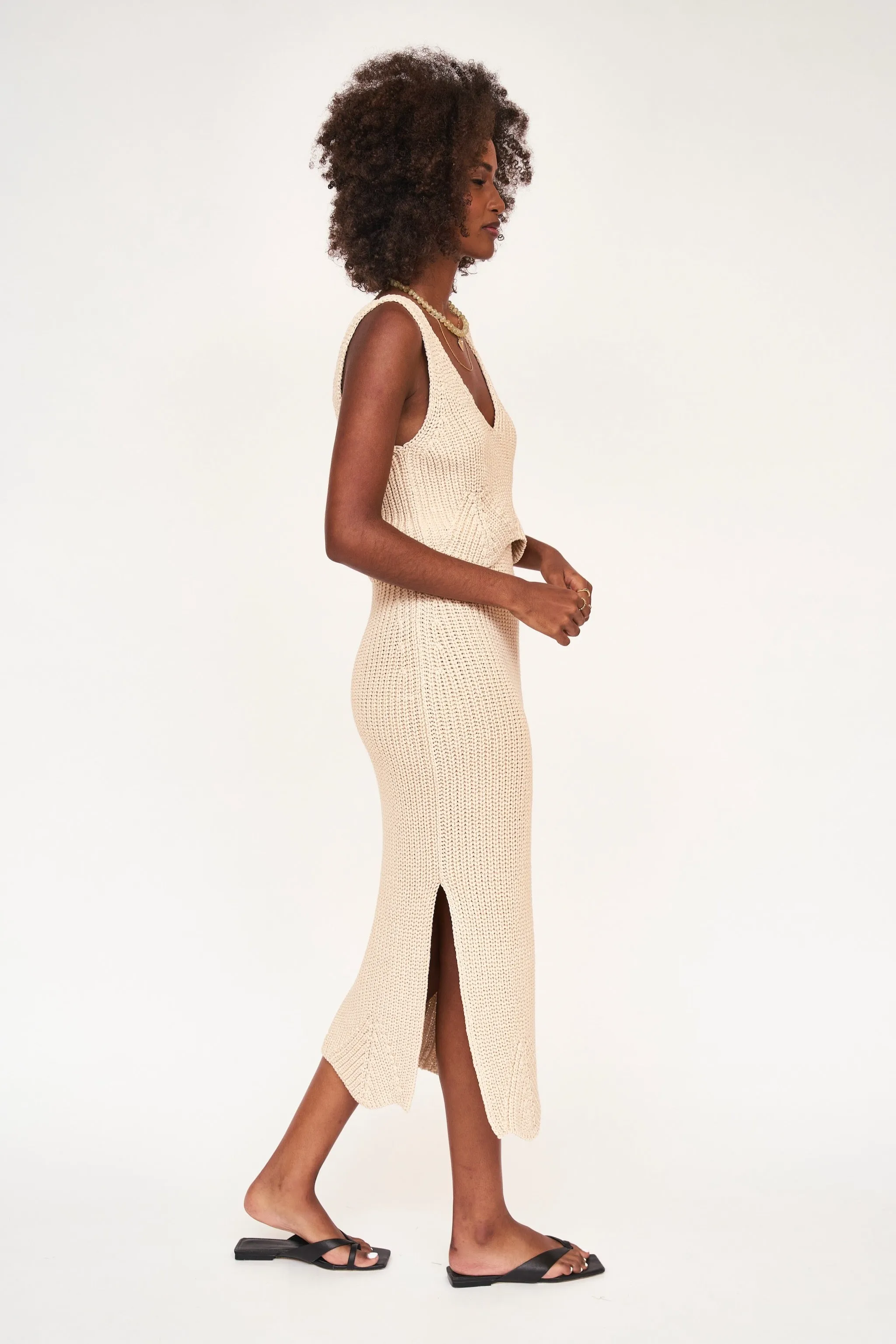Arles Knit Tank in Shell