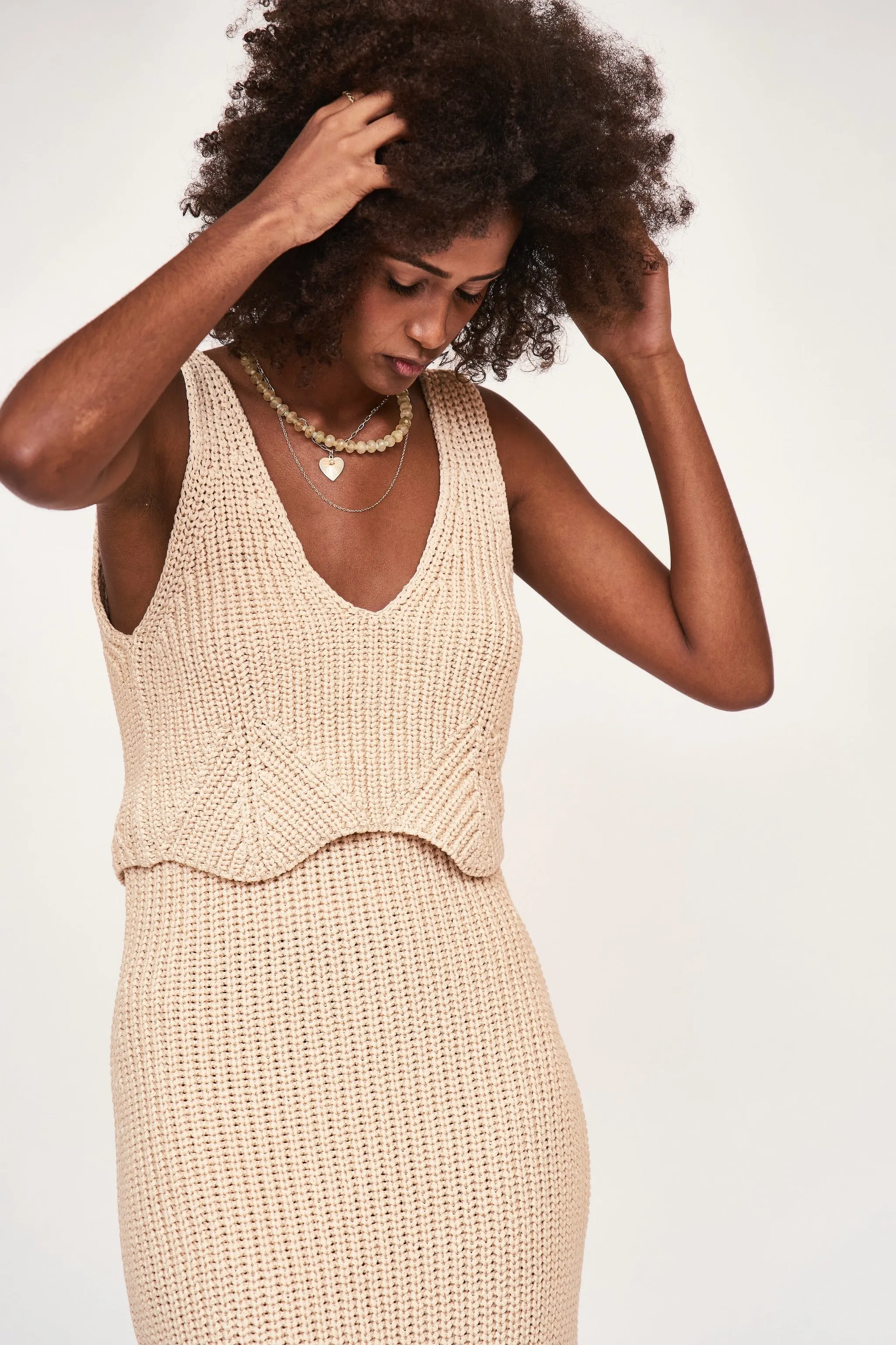 Arles Knit Tank in Shell