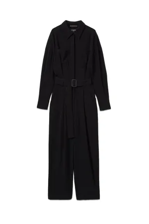 Atelier Belted Crepe Jumpsuit