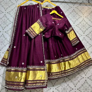 Beautiful Designer Navratri Modal Gajji Silk Lehenga Choli