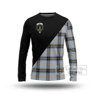 Bell Tartan Long Sleeve T-Shirt with Family Crest and Military Logo Style