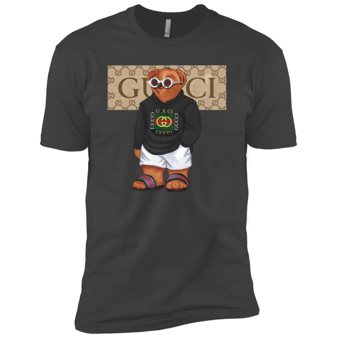 Best Gucci Bear Style Fashion T-shirt Men Short Sleeve T-Shirt