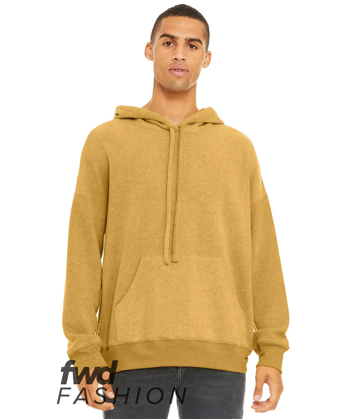 Black Heather - Unisex sueded fleece pullover hoodie