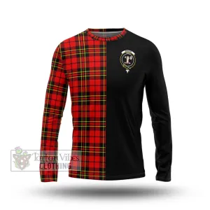 Brodie Modern Tartan Long Sleeve T-Shirt with Family Crest and Half Of Me Style