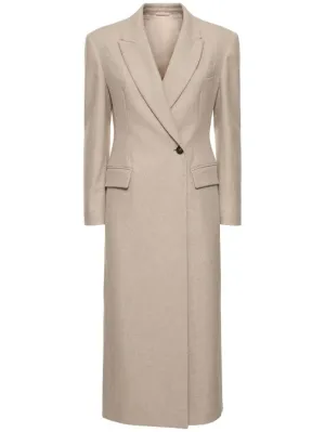 Brunello Cucinelli   Compact wool blend coat 