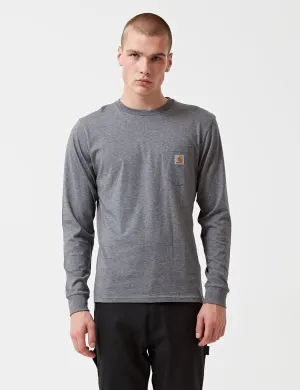 Carhartt-WIP Pocket Long Sleeve T-Shirt - Dark Grey