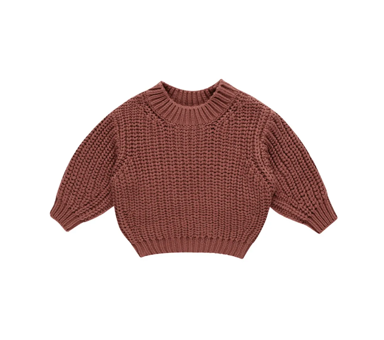 Chunky Knit Sweater - Cranberry