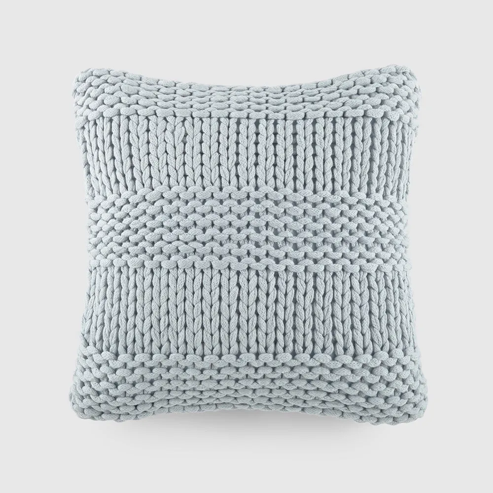 Chunky Knit Throw Pillow Cover and Insert