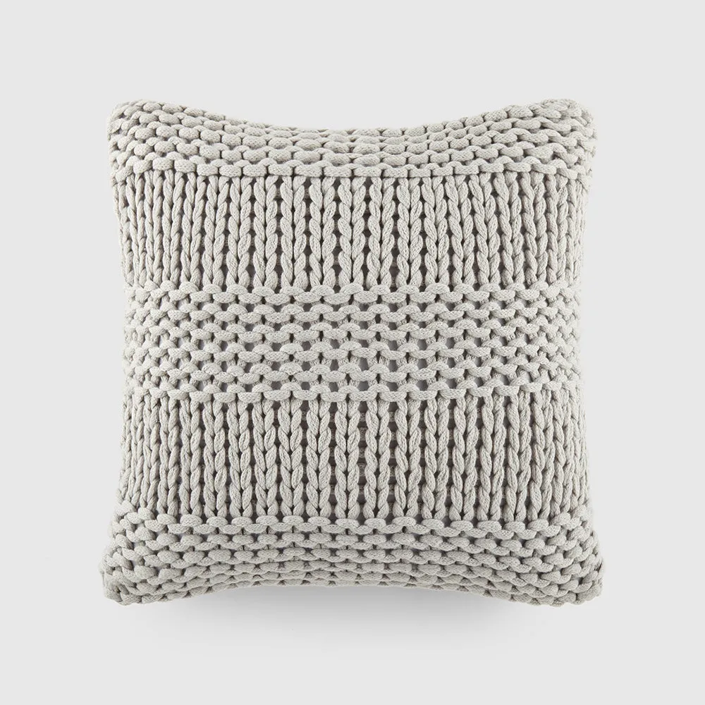 Chunky Knit Throw Pillow Cover and Insert