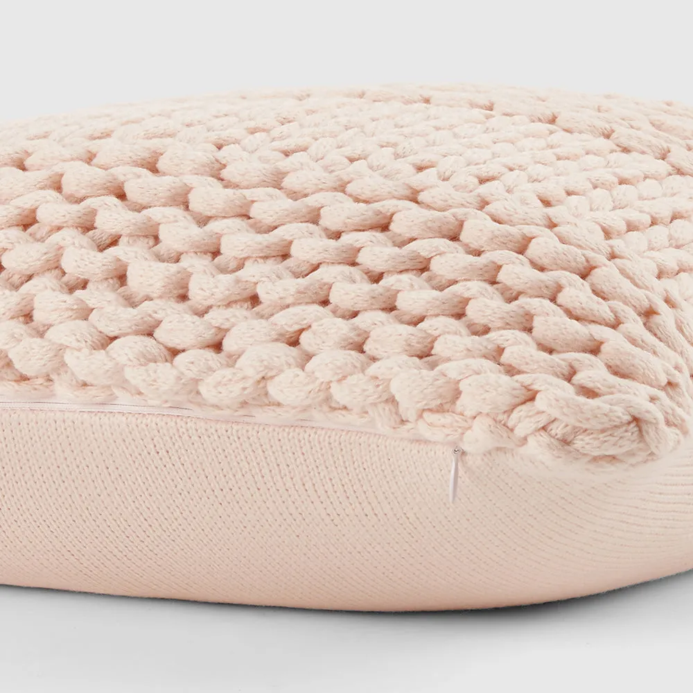 Chunky Knit Throw Pillow Cover and Insert