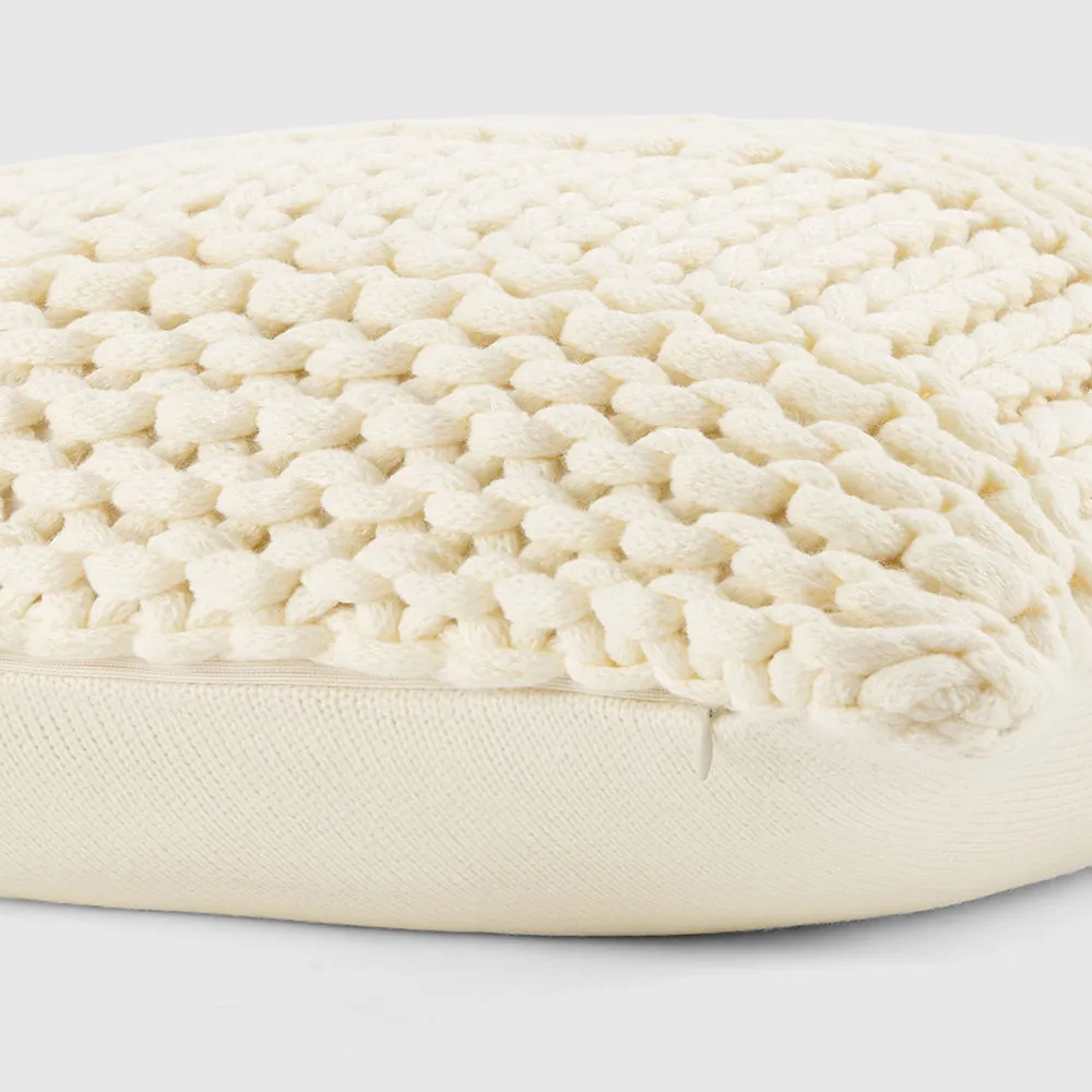 Chunky Knit Throw Pillow Cover and Insert