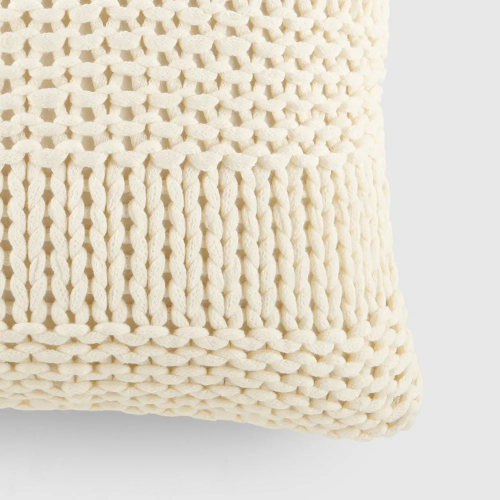 Chunky Knit Throw Pillow Cover and Insert