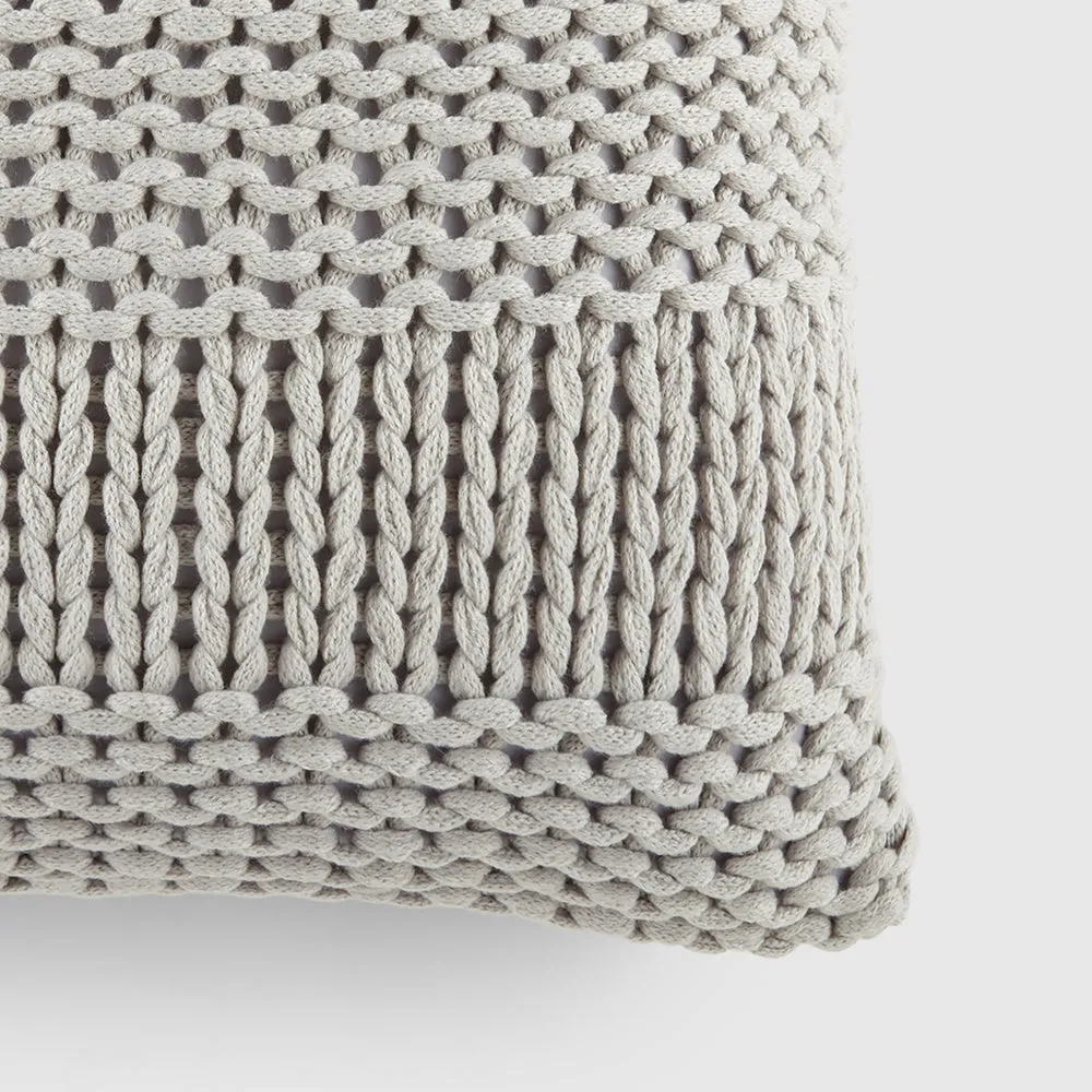 Chunky Knit Throw Pillow Cover and Insert