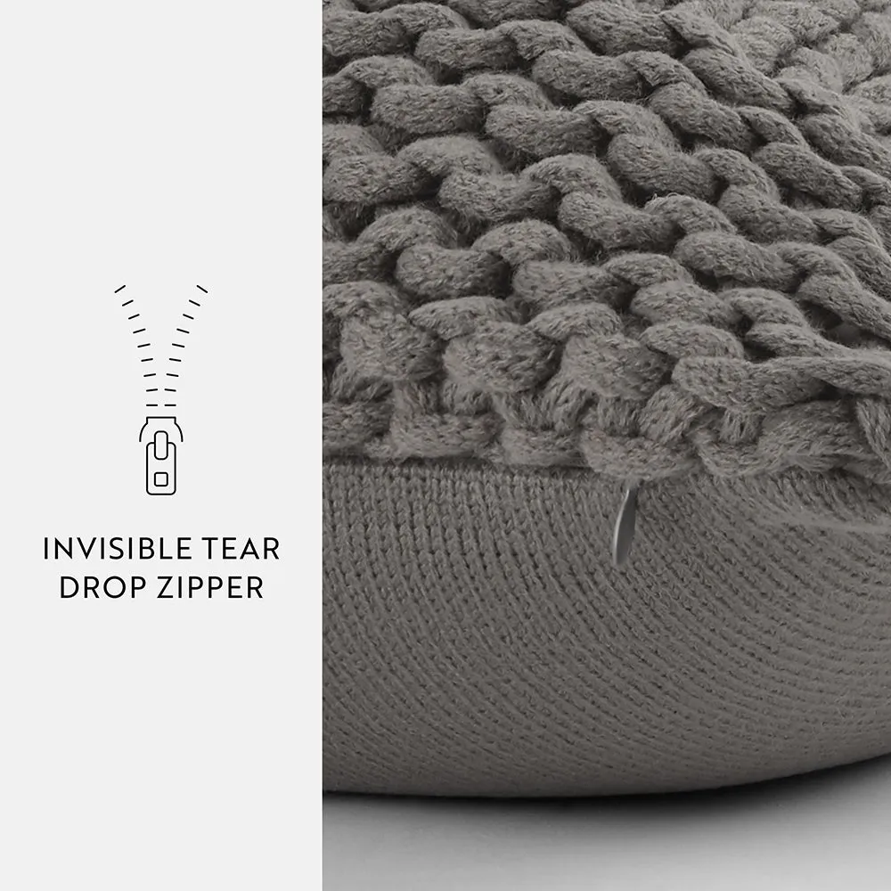 Chunky Knit Throw Pillow Cover and Insert