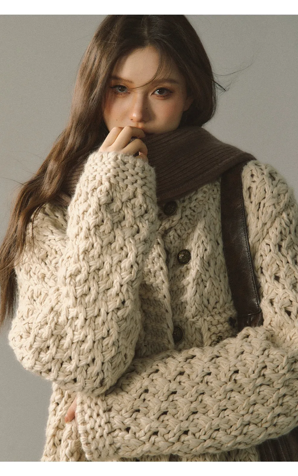 Chunky Yarn Knit Cardigan