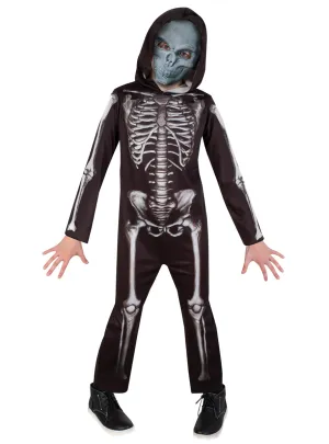 Classic Skeleton Boys Hooded Halloween Costume