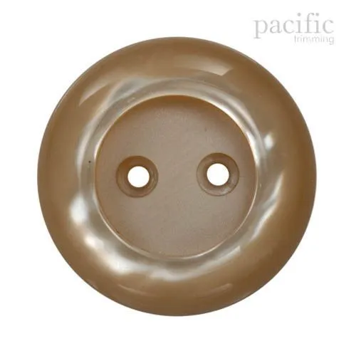 Concave 2 Hole Polyester Jacket Coat Button