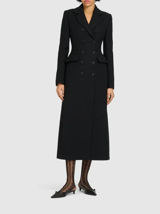 Dolce&amp;Gabbana   Double breast crepe long coat 