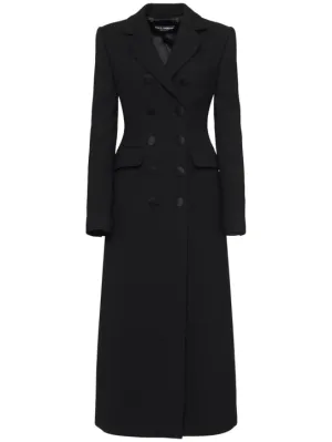 Dolce&amp;Gabbana   Double breast crepe long coat 