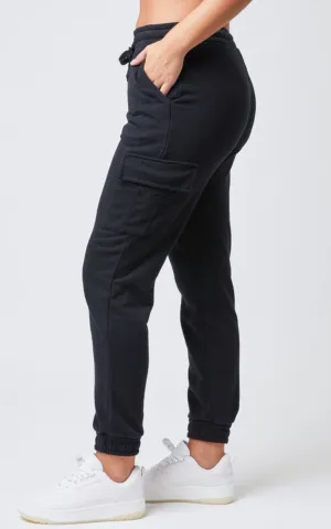 Elastic Waistband Knit Cargo Jogger | YMI - Final Sale