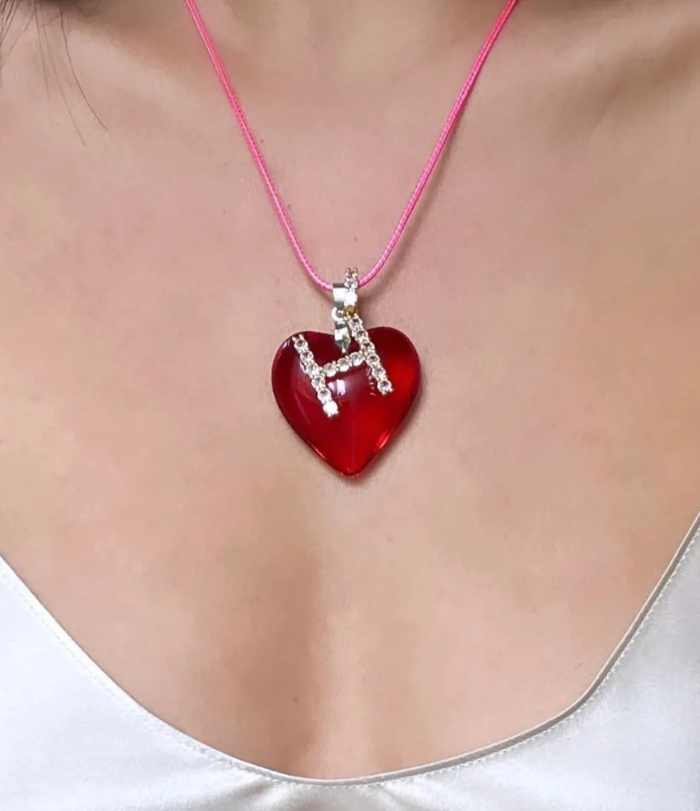 FROSTY Y2K BUBBLE HEART NECKLACE