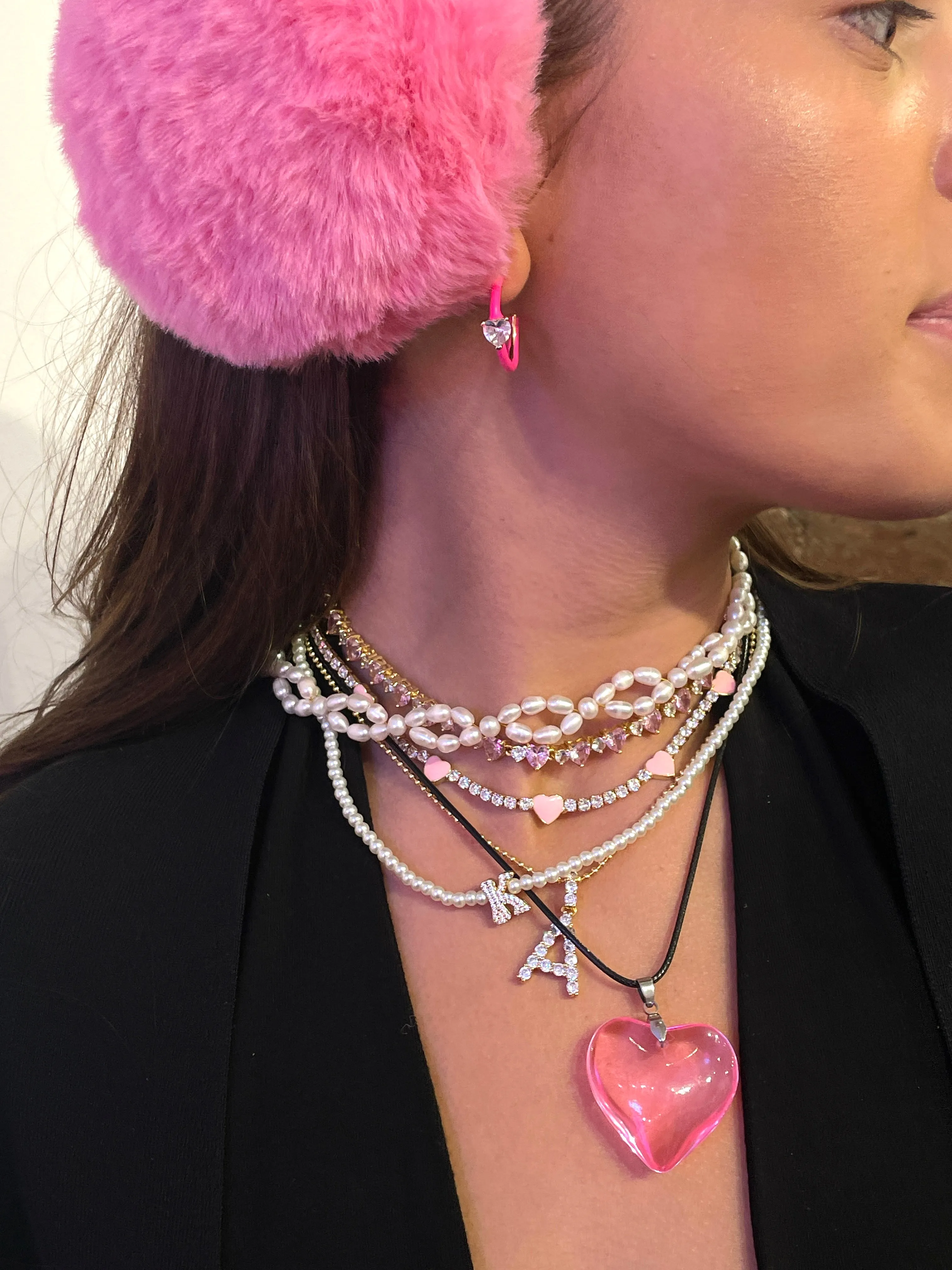 FROSTY Y2K BUBBLE HEART NECKLACE
