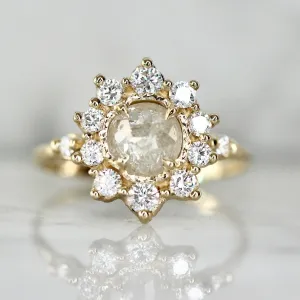 Glitterati Icy Round Rose Cut Diamond Ring