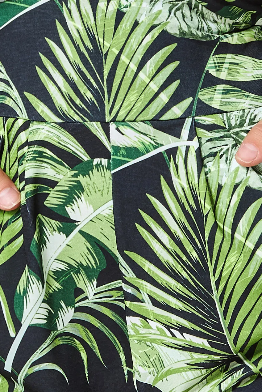 Goddiva Tropical Print Jumpsuit