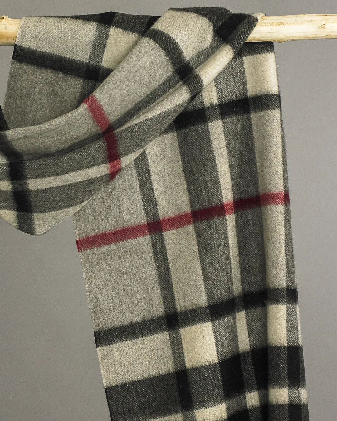 Grey Thomson Tartan Cashmere Extra Wide Scarf