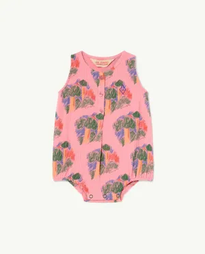 House Pink Butterfly Baby Jumpsuit