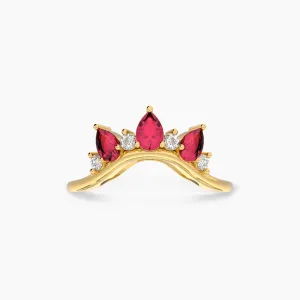 Icy Diamond and Ruby Vanki ring