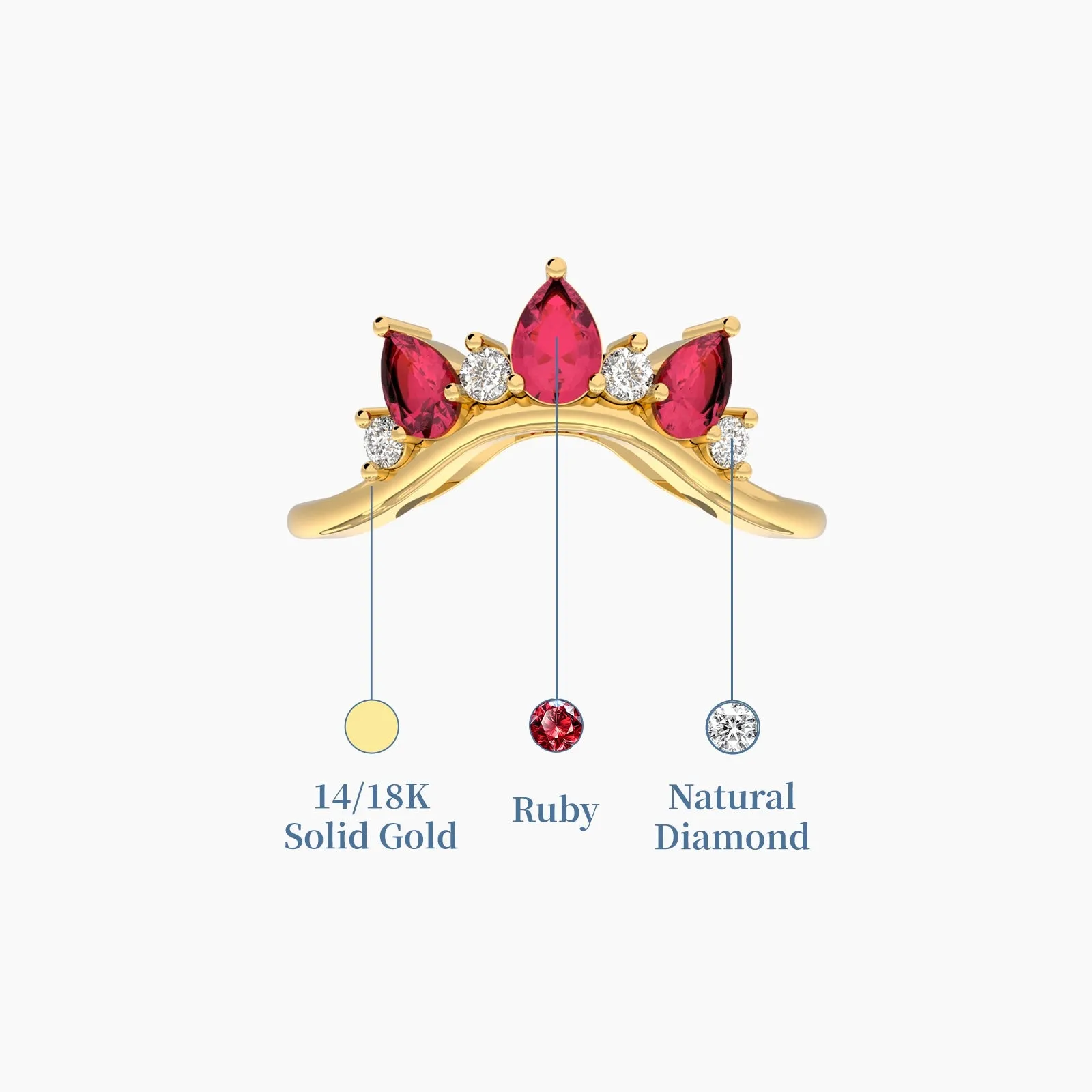 Icy Diamond and Ruby Vanki ring