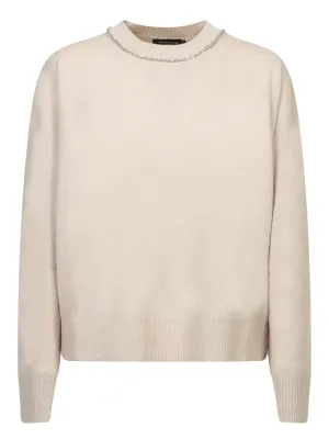 Icy Sequined Crewneck Sweater