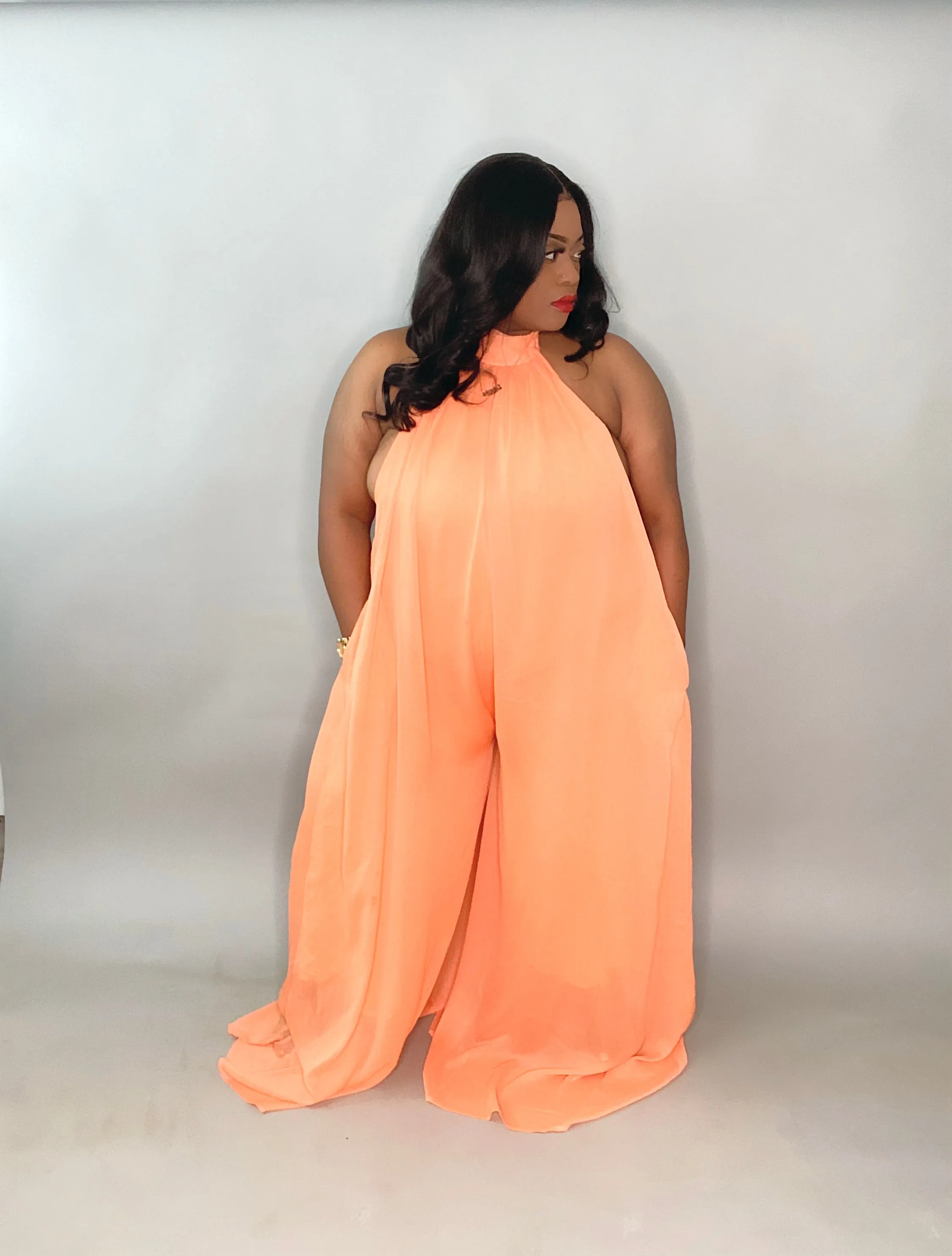 KEEP IT CASUAL  HALTER JUMPSUIT