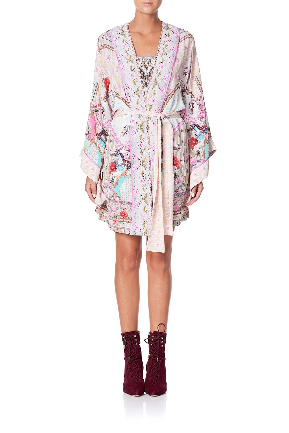 KIMONO WITH TIE BELT CAROUSEL MADEMOISELLE