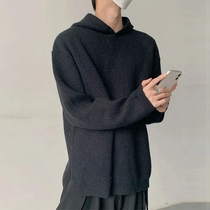 Knitted Pullover Hoodie