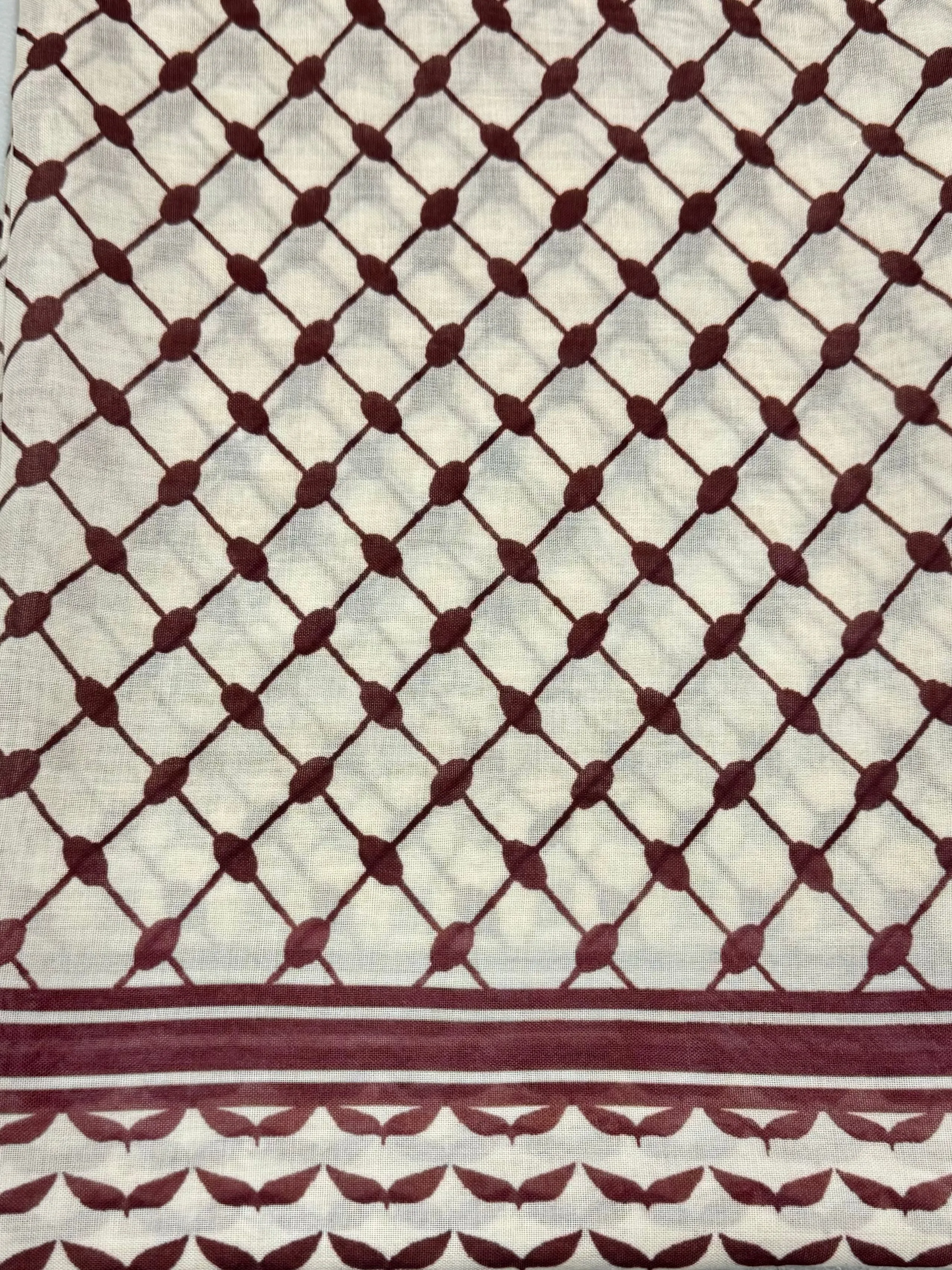 Kuffiyeh Print Modal Hijab - Brown