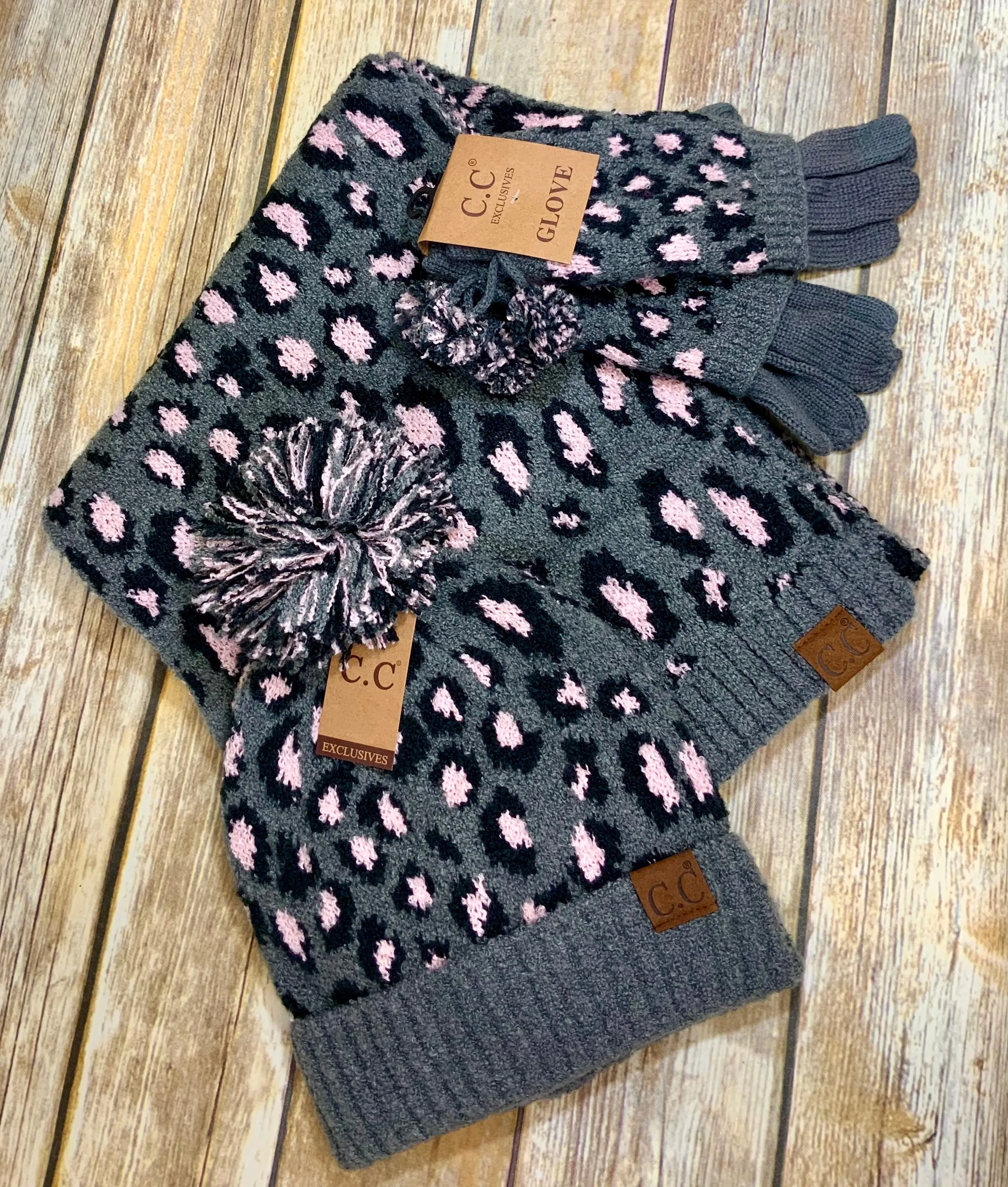 Leopard Boucle Knit Authentic CC Collection