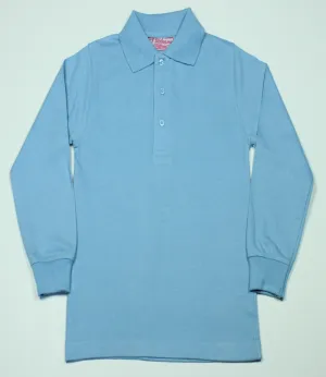 Light Blue Jersey Knit Polo Shirt