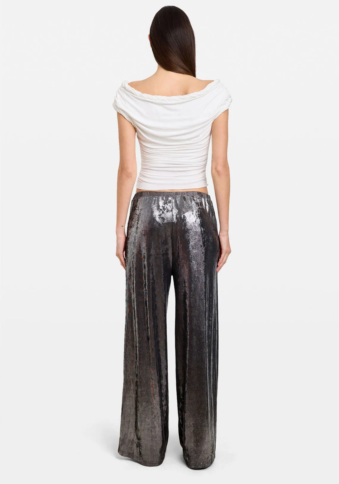 LUREX PANT GUNMETAL