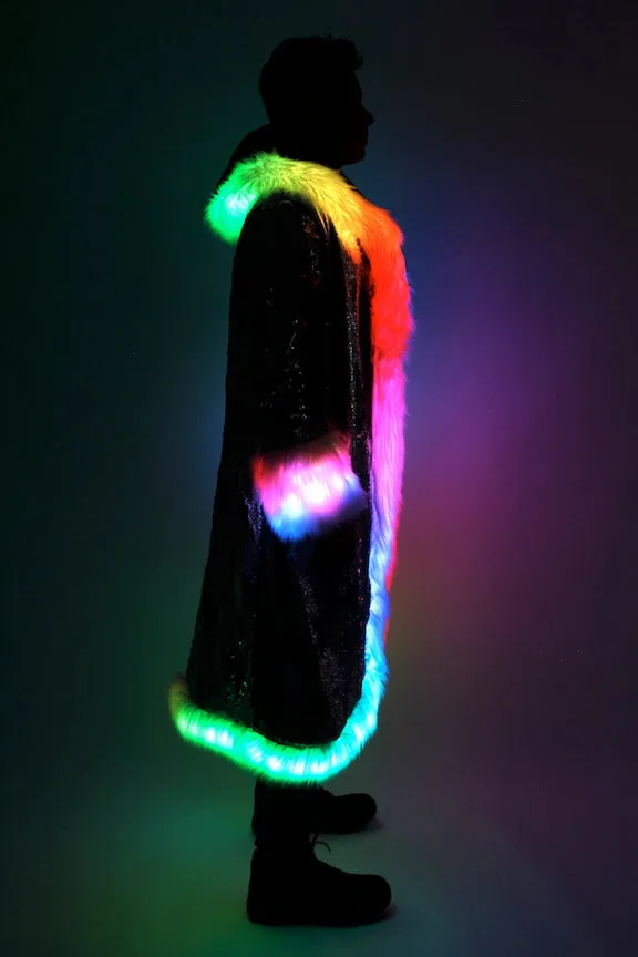 Men's LED Sequin King Coat in "Merman"