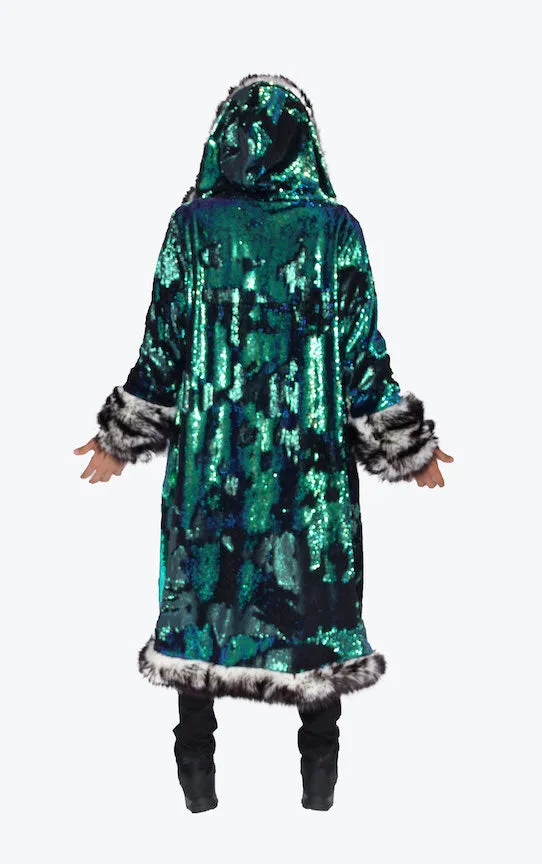 Men's LED Sequin King Coat in "Merman"