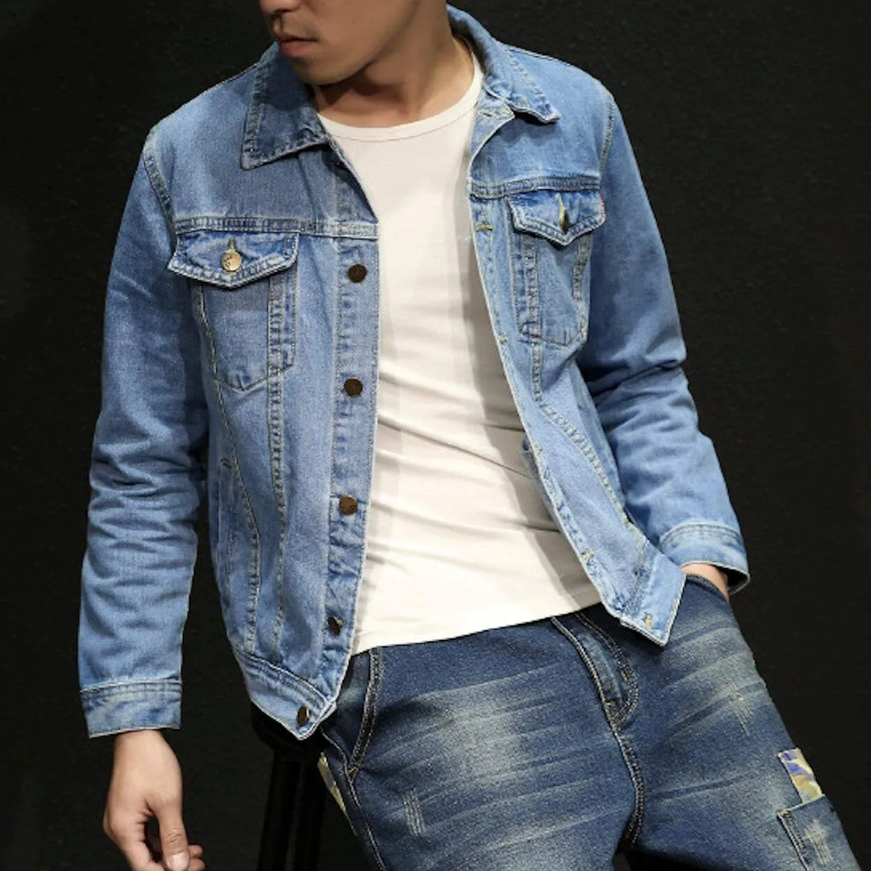 Mens Relaxed Fit Denim Jacket